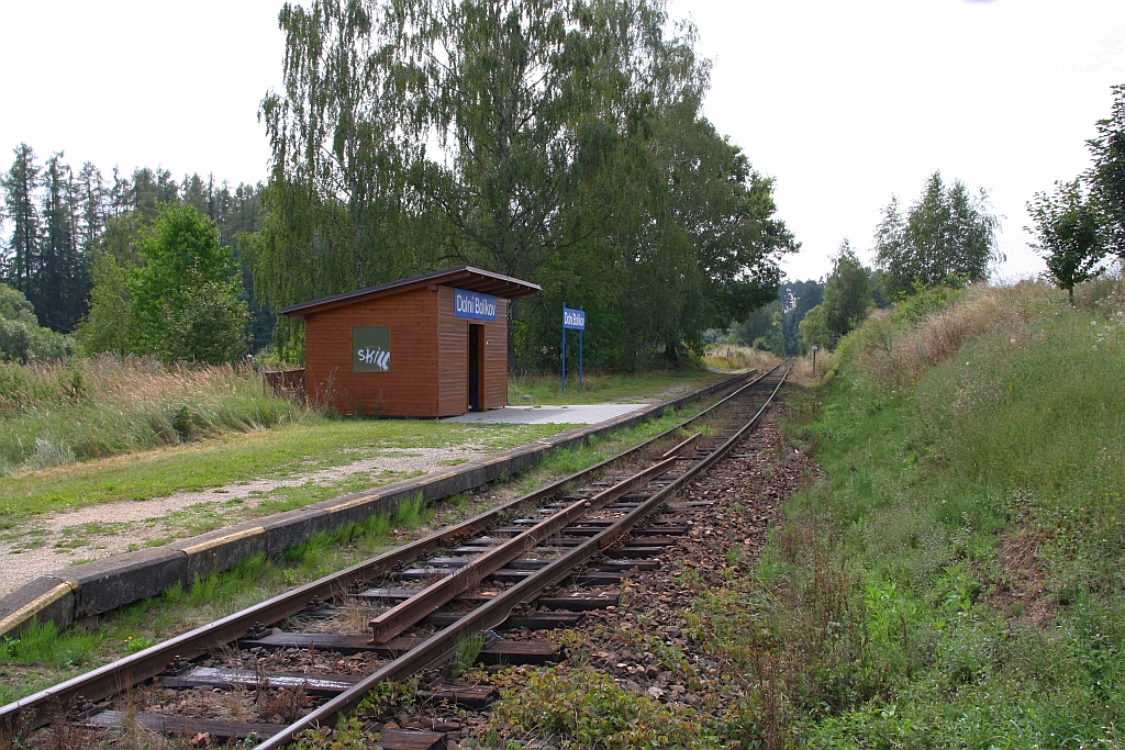 Haltestelle Dolni Bolikov am 29.Juli 2018.
