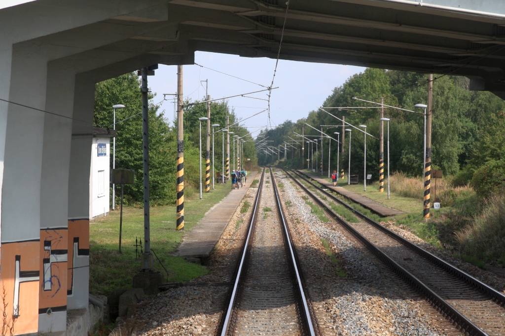 Haltestelle Osova Bityska am 24.August 2019.