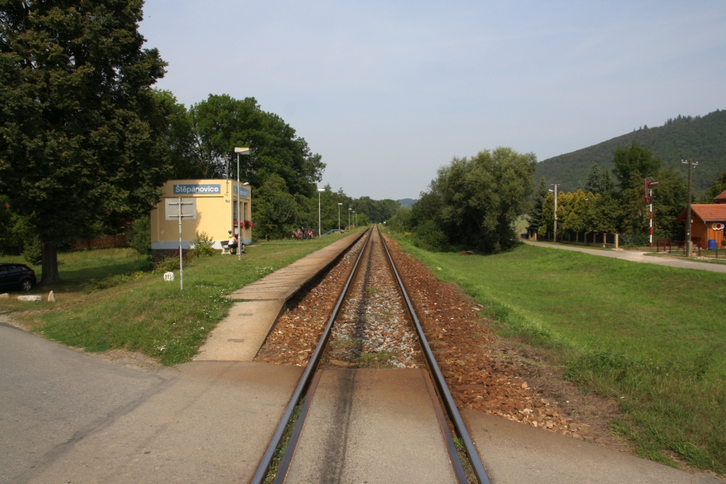 Haltestelle Stepanovice am 24.August 2019.