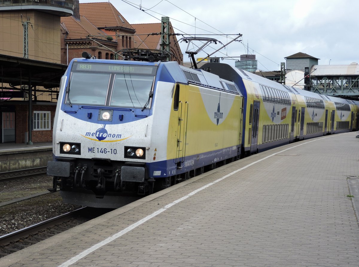 Hamburg-Harburg, abfahrt der RegionalBahn 31 nach Lüneburg am 10. April 2017