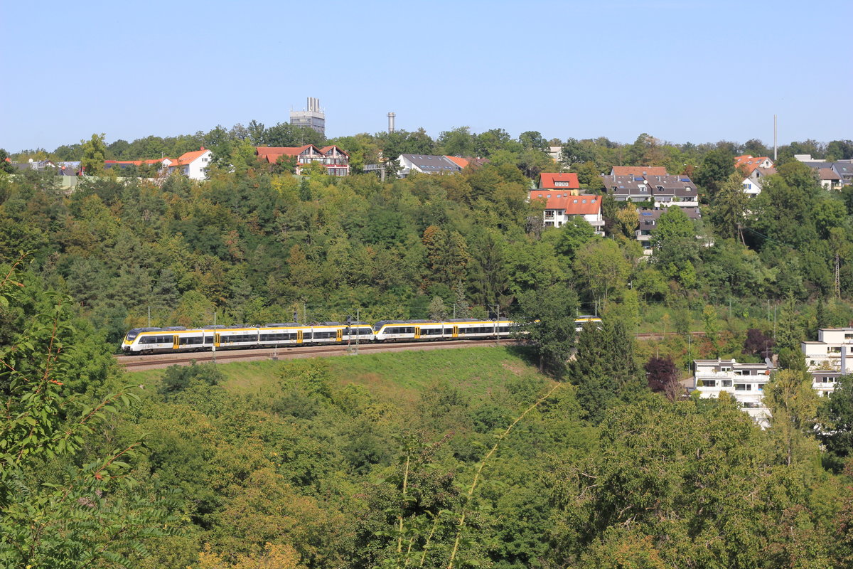 Hamster-Duo als RE Stuttgart-Rottweil/Freudenstadt am 10.09.2019 in Stuttgart-Dachswald. 