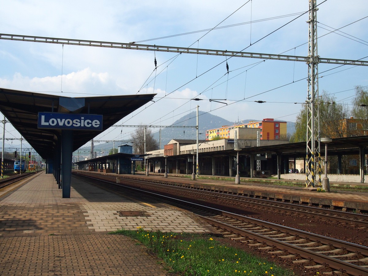 Hauptbahnhof Lovosice am 7.4.2014.