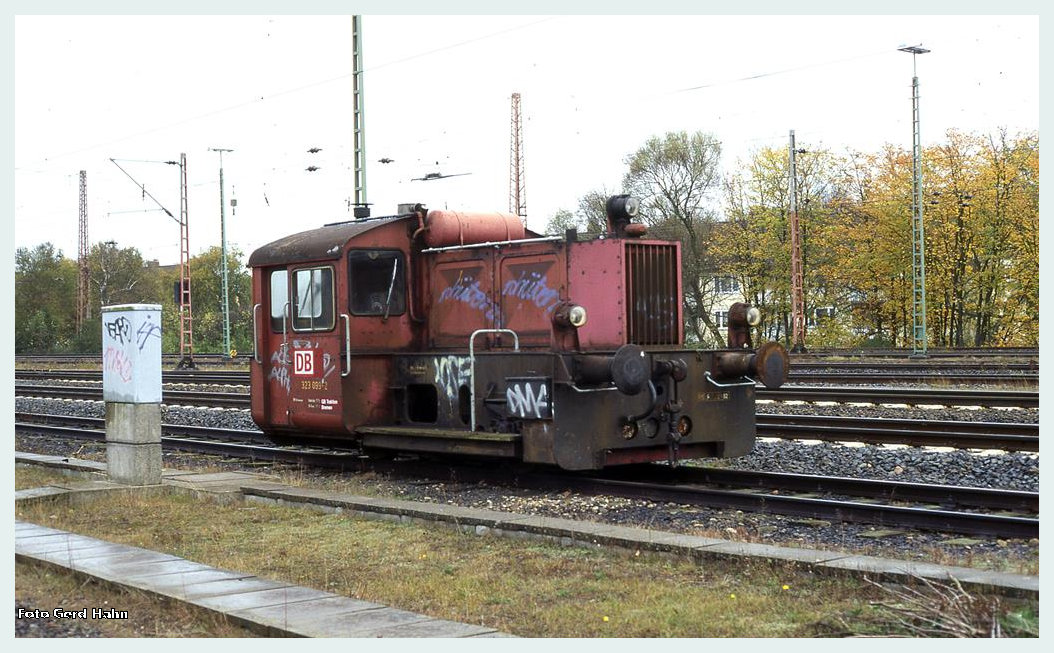HBF Bremerhaven am 27.10.1996: Köf II der DB 323099