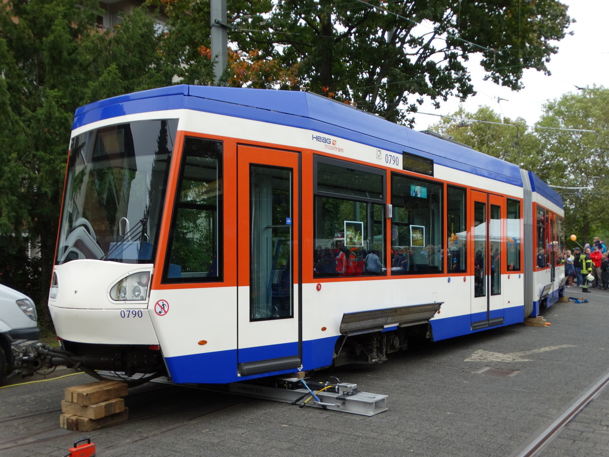 HEAG mobiTram ST14 Wagen 0790 am 07.10.17 in Darmstadt