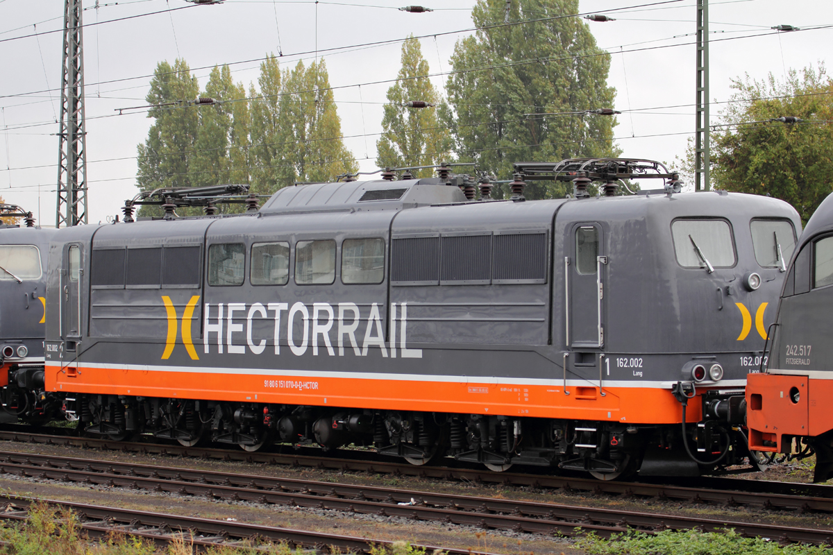Hector 162.002  Lang  (151 070-0) abgestellt in Krefeld 19.10.2016