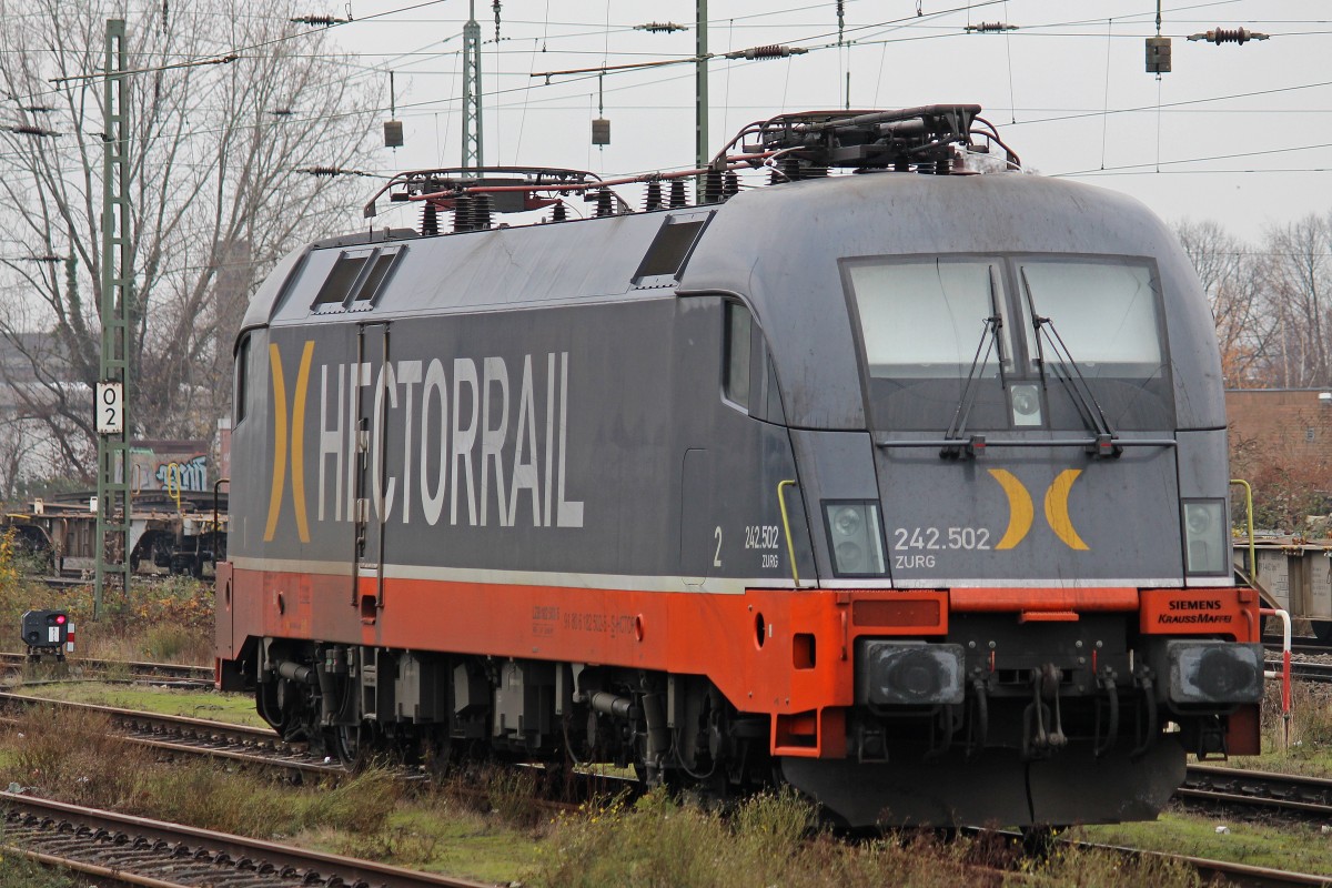 Hectorrail 242.502  Zurg  am 13.12.13 abgestellt in Krefeld Hbf.