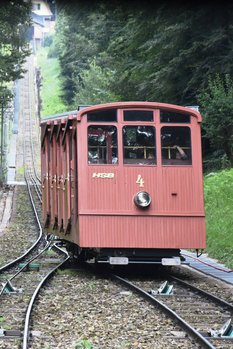 HEIDELBERG, 12.08.2016, Wagen 4 der oberen Bergbahn in Richtung Bergstation Königstuhl