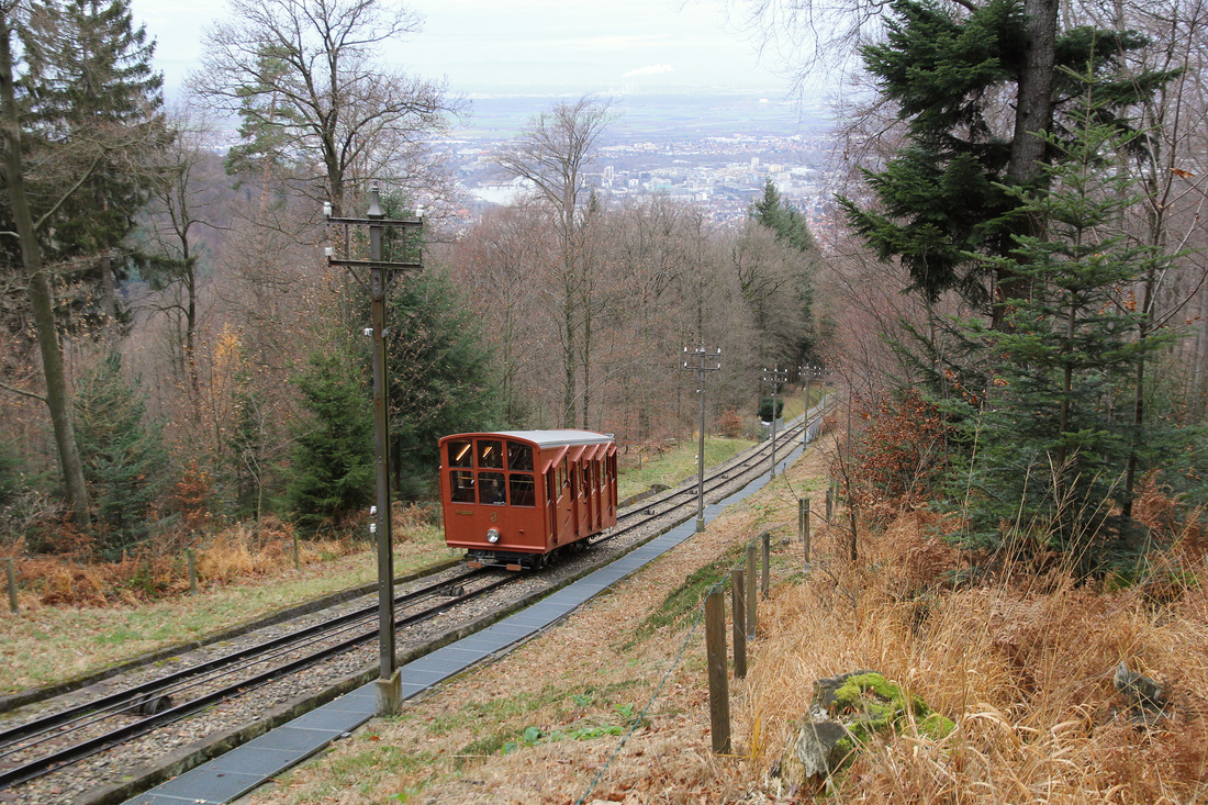 Heidelberger Straßen- und Bergbahn AG; Wagen 3 der Königstuhlbahn // Heidelberg // 11. Dezember 2019
