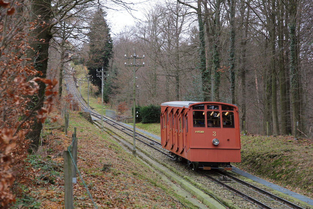 Heidelberger Straßen- und Bergbahn AG; Wagen 3 der Königstuhlbahn // Heidelberg // 11. Dezember 2019
