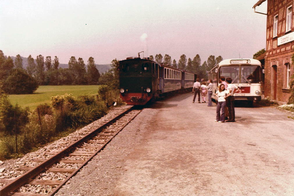 Henschel-Lokomotive  Helene  der Jagsttalbahn (Aufgenommen in den 80er Jahren)