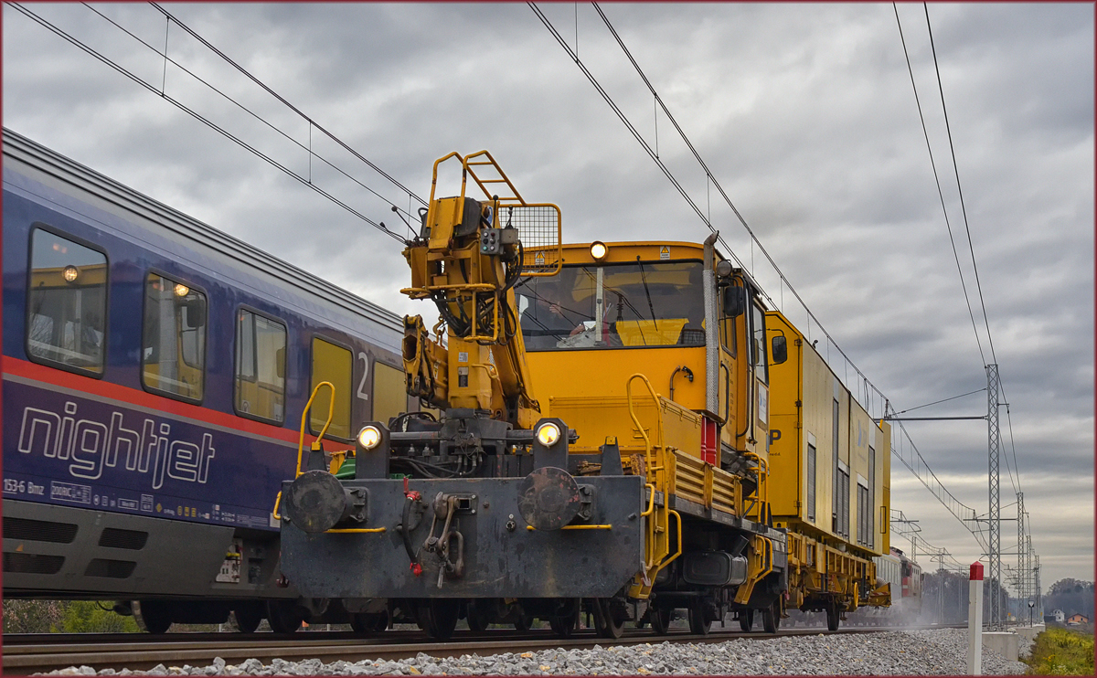 Herbiziden Besprayung auf die Strecke Pragersko-Celje. 21.11.2017