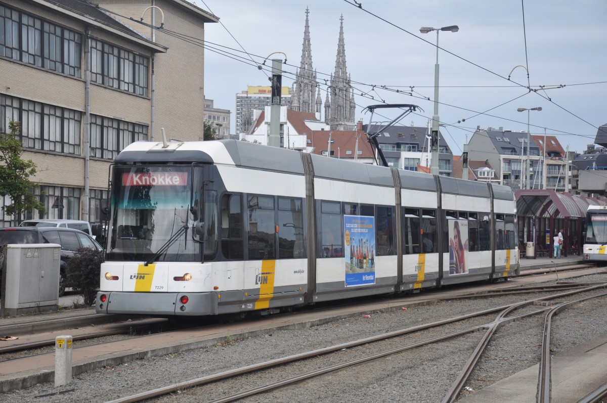 Hermelijn 7229 von De Lijn Antwerpen aufgenommen 03/08/2014 am Bahnhof Oostende 