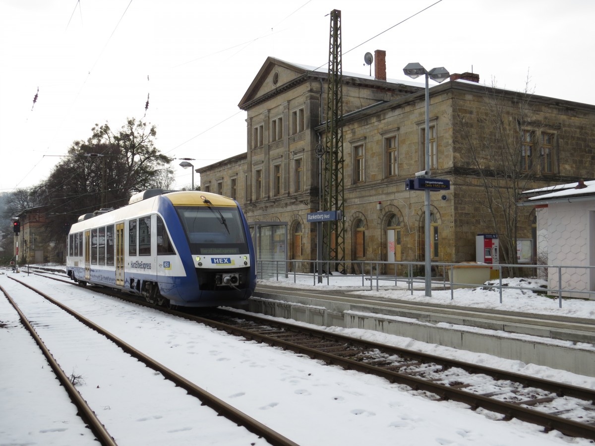 HEX Lint am 01.02.2014 im Bahnhof von Blankenburg (Harz)
