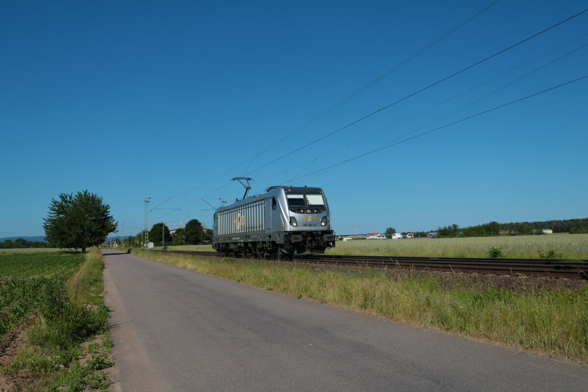 HGB Bombardier Traxx 187 501-2 in Babenhausen am 14.06.21