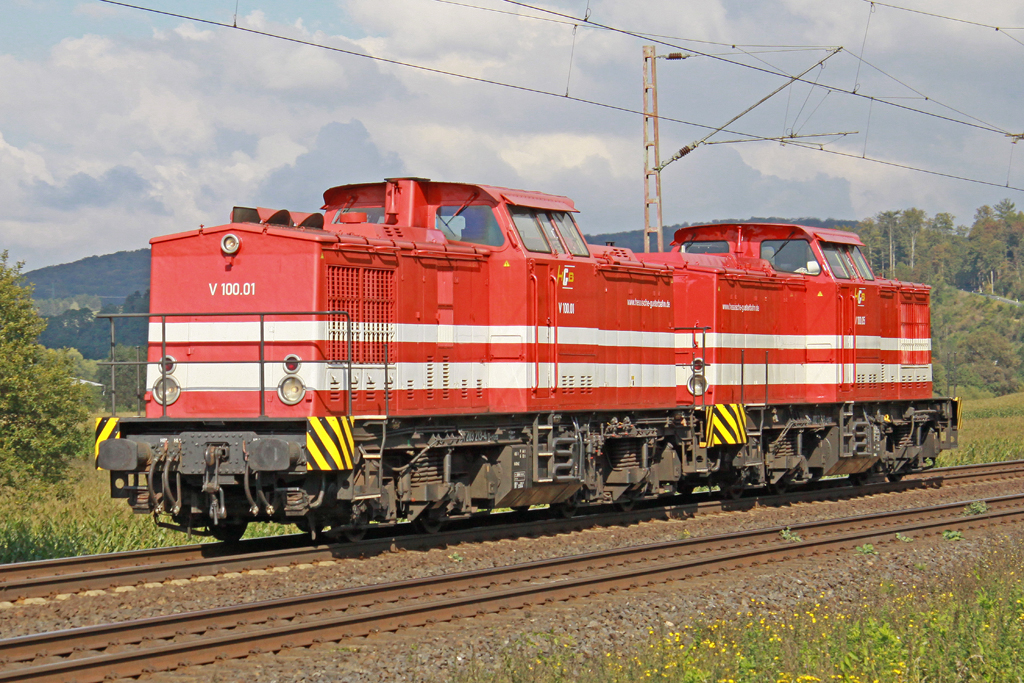 HGB V100.01 u. V100.05 am 11.09.2014 nördl. von Salzderhelden - BÜ Km75,1 in Richtung Göttingen