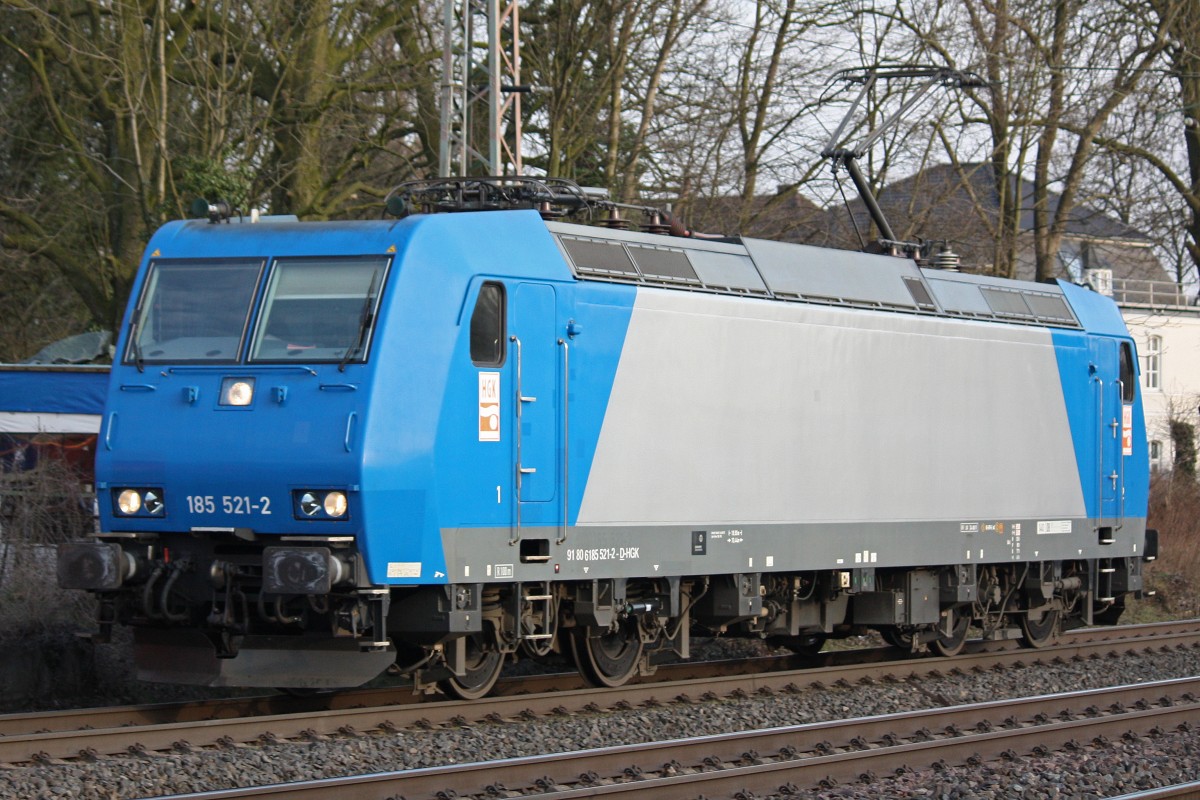 HGK 185 521 am 25.3.13 als Tfzf in Ratingen-Lintorf.