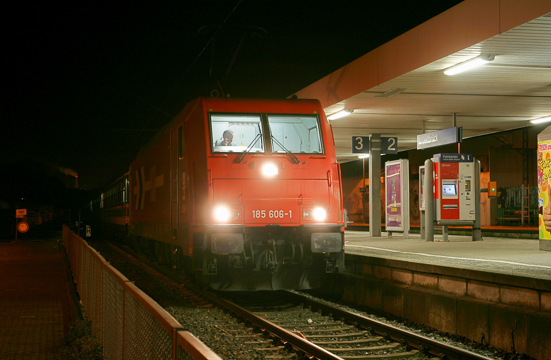 HGK 185 606 (mittlerweile RheinCargo) // Köln-Dellbrück // 4. März 2013