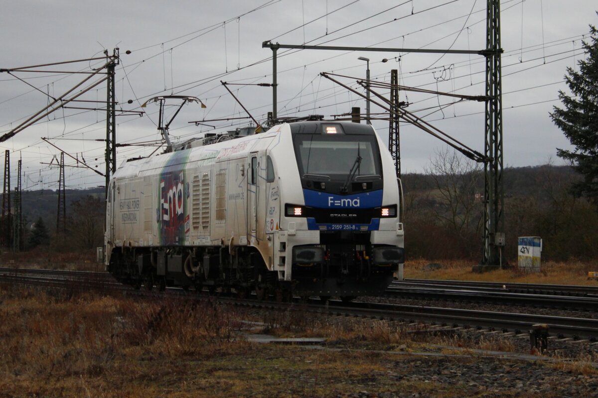 HHPI 159 251 fuhr am 9.2.24 als Tfzf durch Naumburg (Saale).
