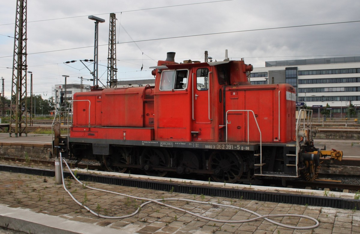Hier 362 391-5, diese Lok stand am 11.7.2013 in Leipzig Hbf.