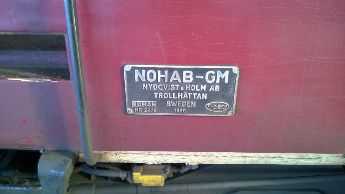 Hier mal ein Schild der Lokomotive  DSB My 1138  die hier in Leipzig Hbf steht. 11.10.2015