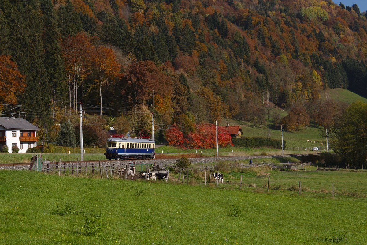 Hier ist der wunderschöne 4042.01 zwischen Triffen und Steindorf am Ossiachewrsee zu sehen. (23.10.2016)