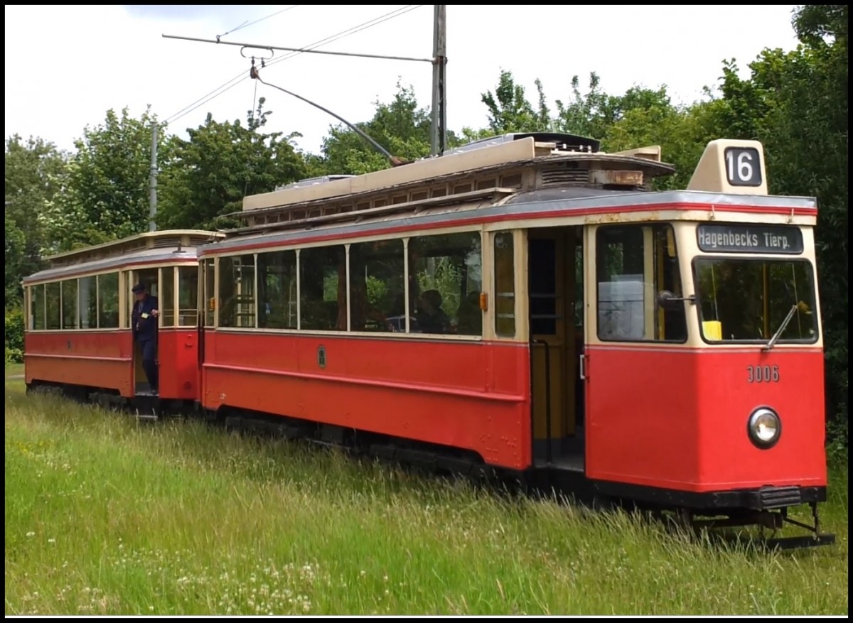 Historische Straenbahn im Straenbahnmuseum Schnberger Strand am 27.06.2013