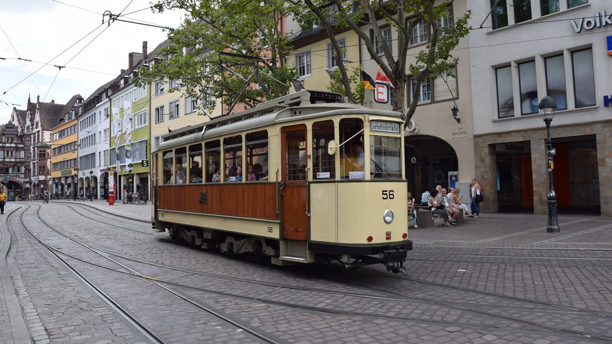 Historische Straßenbahn Nr. 56 - Old Tram No. 56 - Aufnahme am 21.07.2019