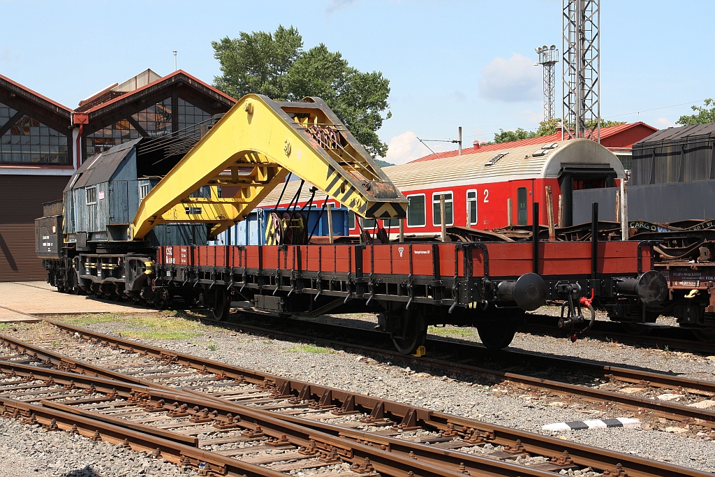 Historischer CSD Dampfkran 137 am 16.Juni 2018 im ZSR Eisenbahnmuseum in Bratislava východ.