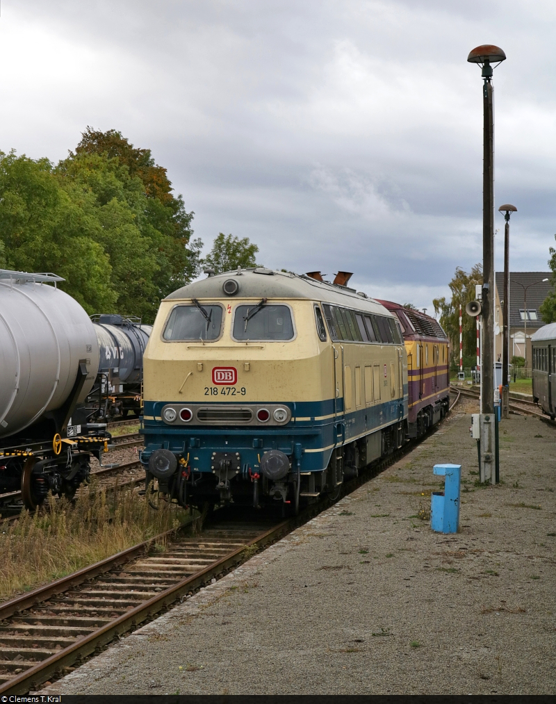 Historisches Eisenbahnwochenende Benndorf–Staßfurt

218 472-9 ist abgestellt im Bahnhof Egeln.

🧰 Power Rail GmbH
🕓 1.10.2022 | 13:29 Uhr