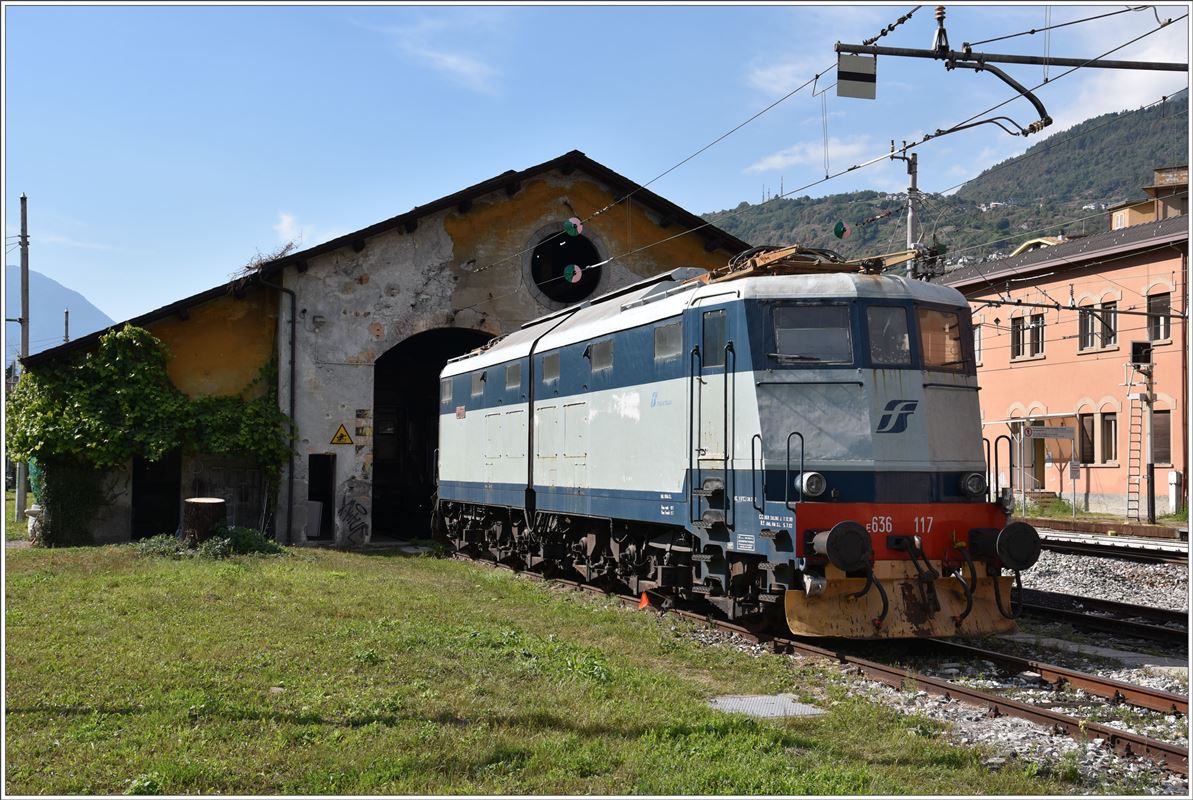 Historisches Fahrzeug E636-117 in Sondrio. (06.10.2016)