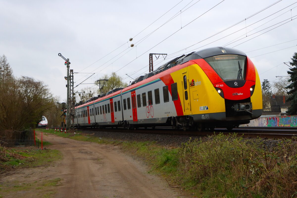 HLB Alstom Coradia Continental 1440 163(ET 163) am 28.03.26 in Hanau Großauheim 