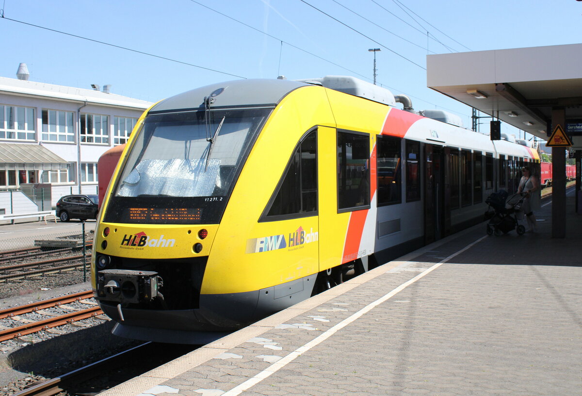 HLB VT 271.2 (95 80 0648 511-3 D-HEB) als HLB 29761 nach Gersfeld (Rhön), am 30.05.2023 in Fulda.