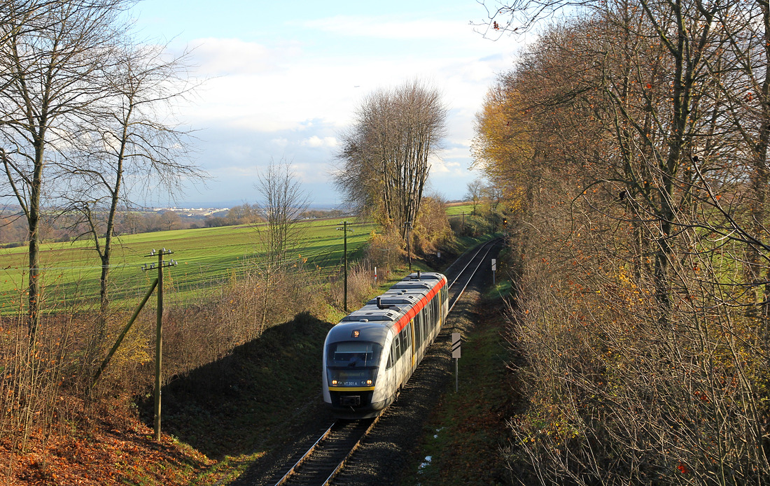 HLB VT 301 // Aufgenommen zwischen Wiesbaden-Igstadt und Auringen-Medenbach. // 28. November 2017
