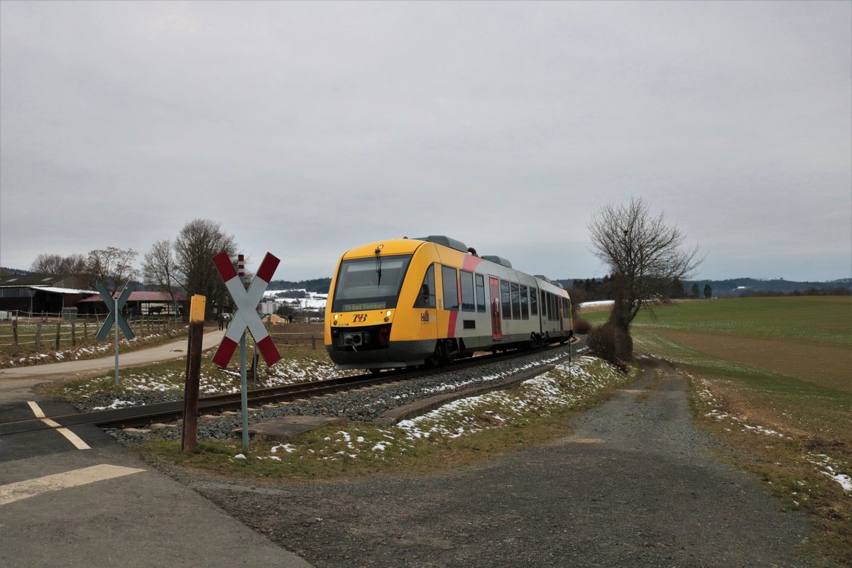 HLB/TSB Alstom Lint 48 VT206 (648 906-5) am 16.01.21 in Arnsbach (Taunus)