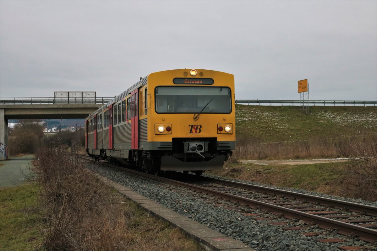 HLB/TSB LHB VT2E (609 004) am 16.01.21 in Arnsbach (Taunus)