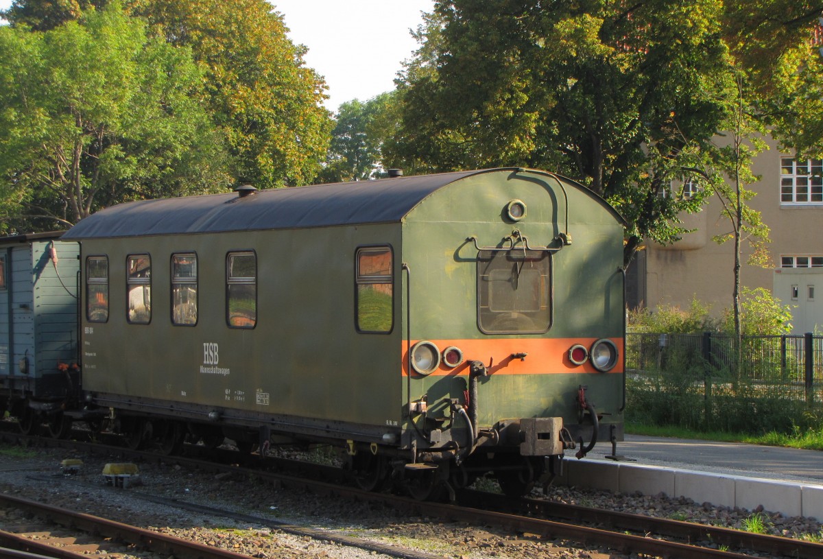 HSB 909-104 Hilfszug am 17.09.2014 in Wernigerode Westerntor.