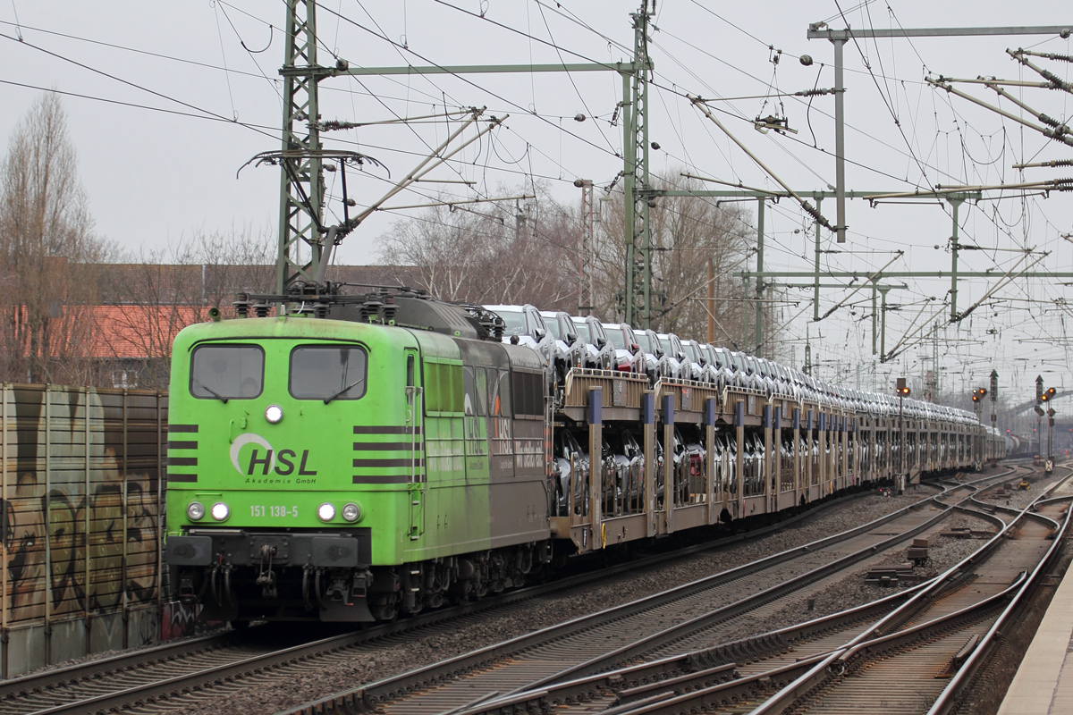 HSL 151 138-5 in Hannover-Linden/Fischerhof 8.2.2022