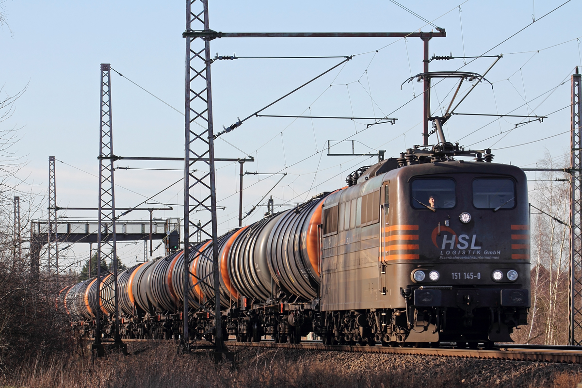 HSL 151 145-0 in Dedensen-Gümmer 5.2.2020