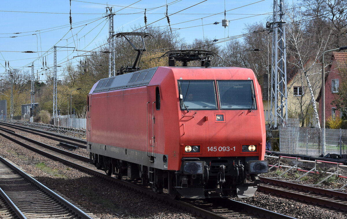 HSL Logistik GmbH, Hamburg [D] mit der BRCE Lok  145 093-1  [NVR-Nummer: 91 80 6145 093-1 D-BRLL] am 26.03.24 Höhe Bahnhof Berlin-Hirschgarten.