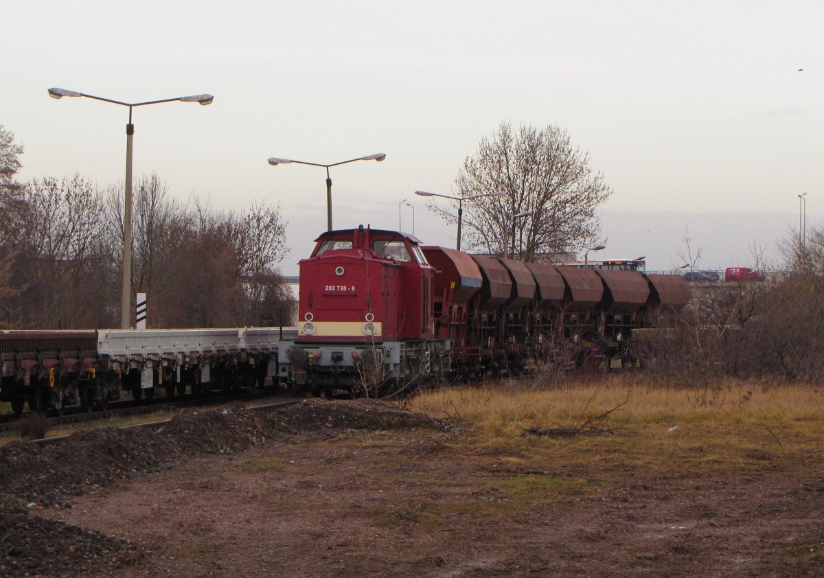 HTS (Herz Technik Service) 202 720-9 am 09.12.2015 abgestellt in Erfurt Nord.