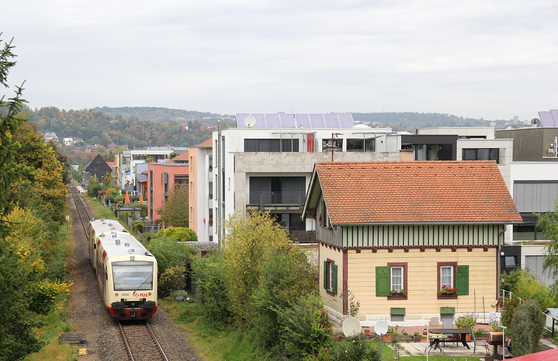 HZL VT ?? (führend) + VT 214 // Tübingen-Derendingen // 2. Oktober 2017