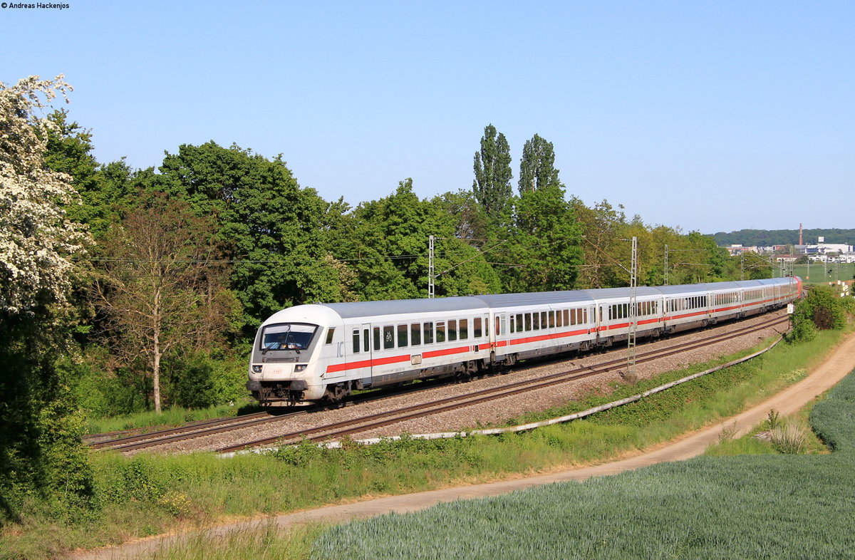 IC 2264 (München Hbf-Karlsruhe Hbf) mit Schublok 101 080-0 bei Ellental 7.5.20