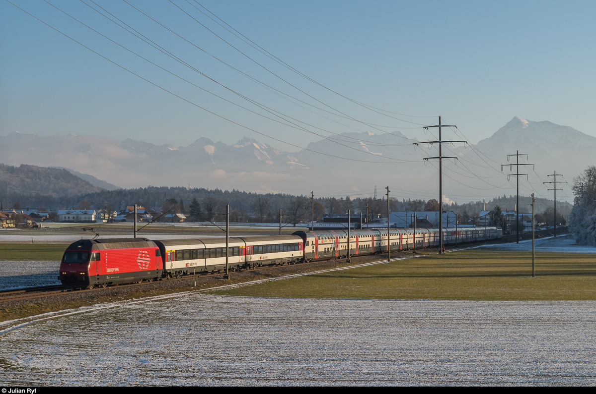IC Brig - Romanshorn am 3. Januar 2017 bei Kiesen.
