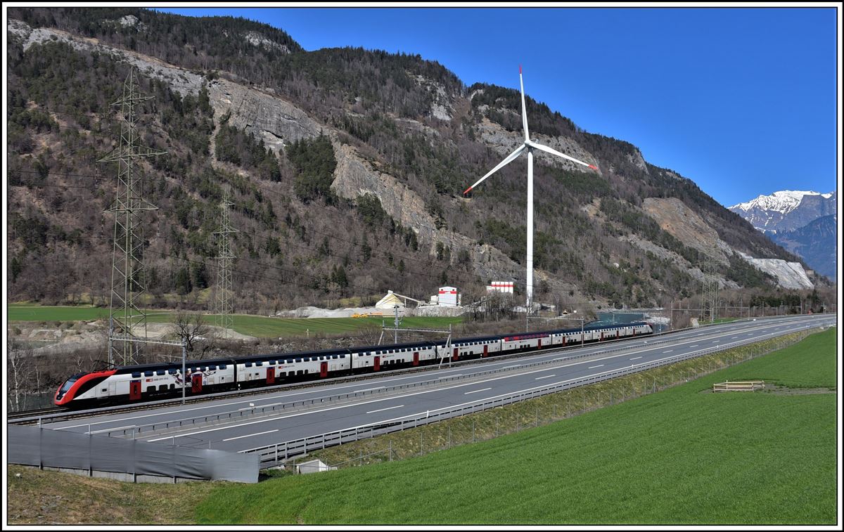 IC570 RABDe502 Twindexx zwischen Chur und Landquart. (18.03.2020)