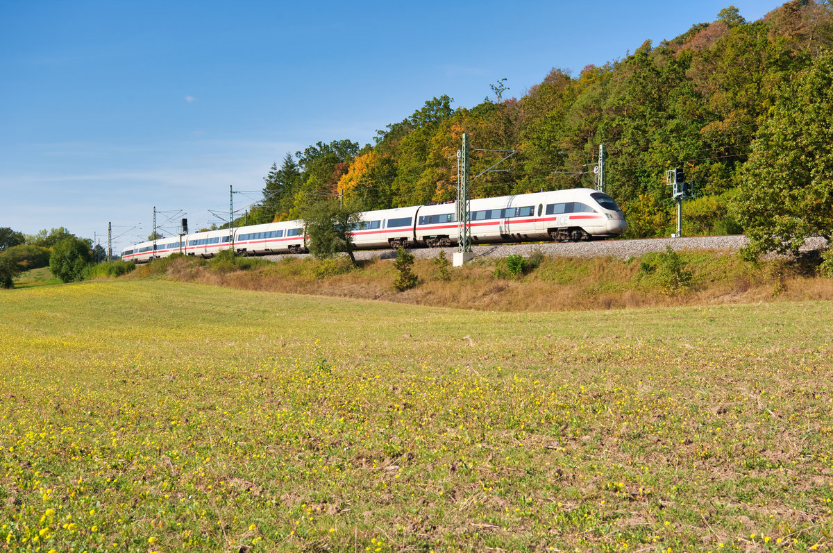 ICE 1285 (Hamburg-Altona - Schwarzach St. Veit) bei Oberdachstetten, 19.09.2019