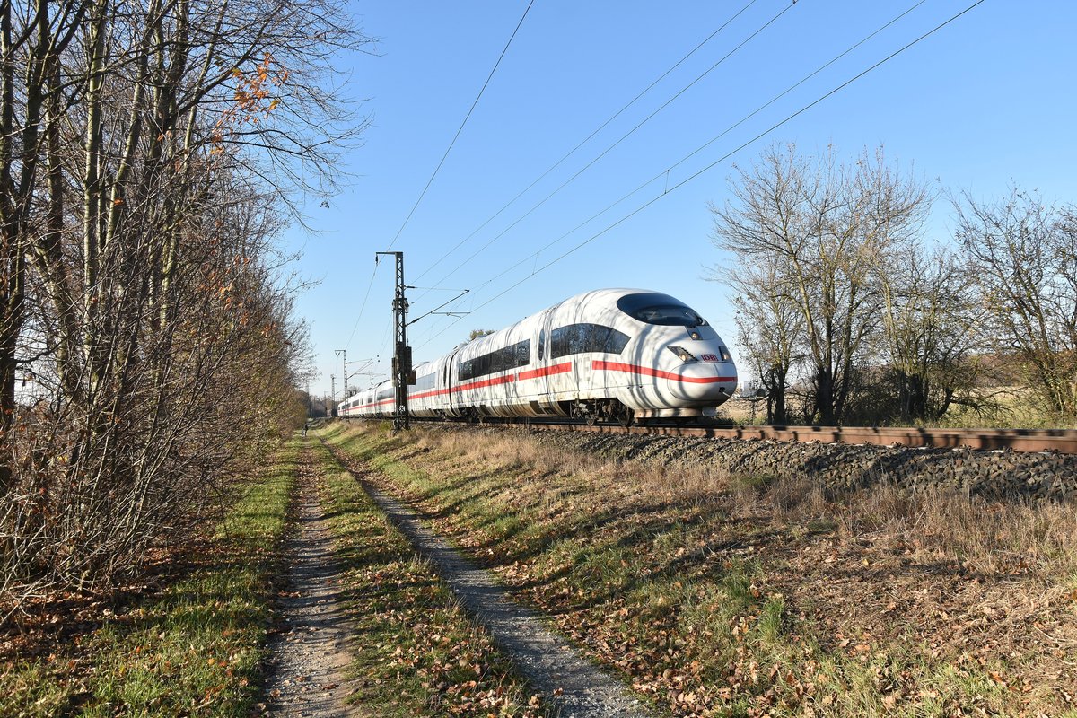 ICE 156 aus Boisheim ausfahrend am Sonntag 18.11.2018 gen Dülken.