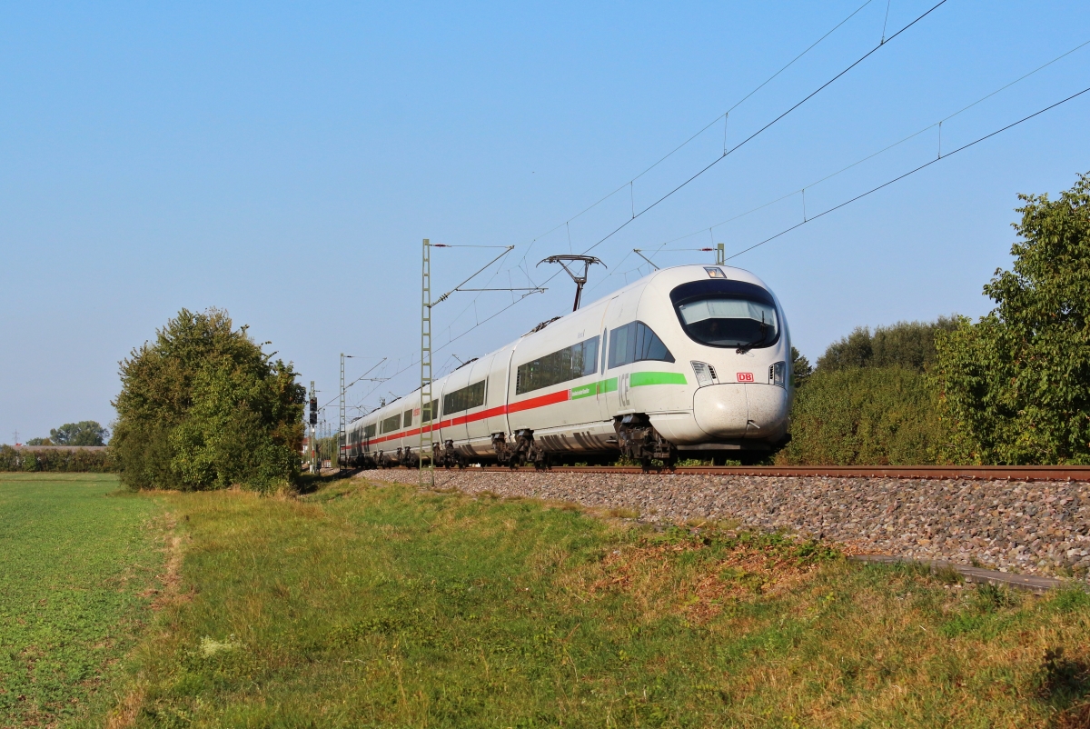ICE 1579 ist am 21.09.2020 bei Bad Schönborn in Richtung Karlsruhe unterwegs.