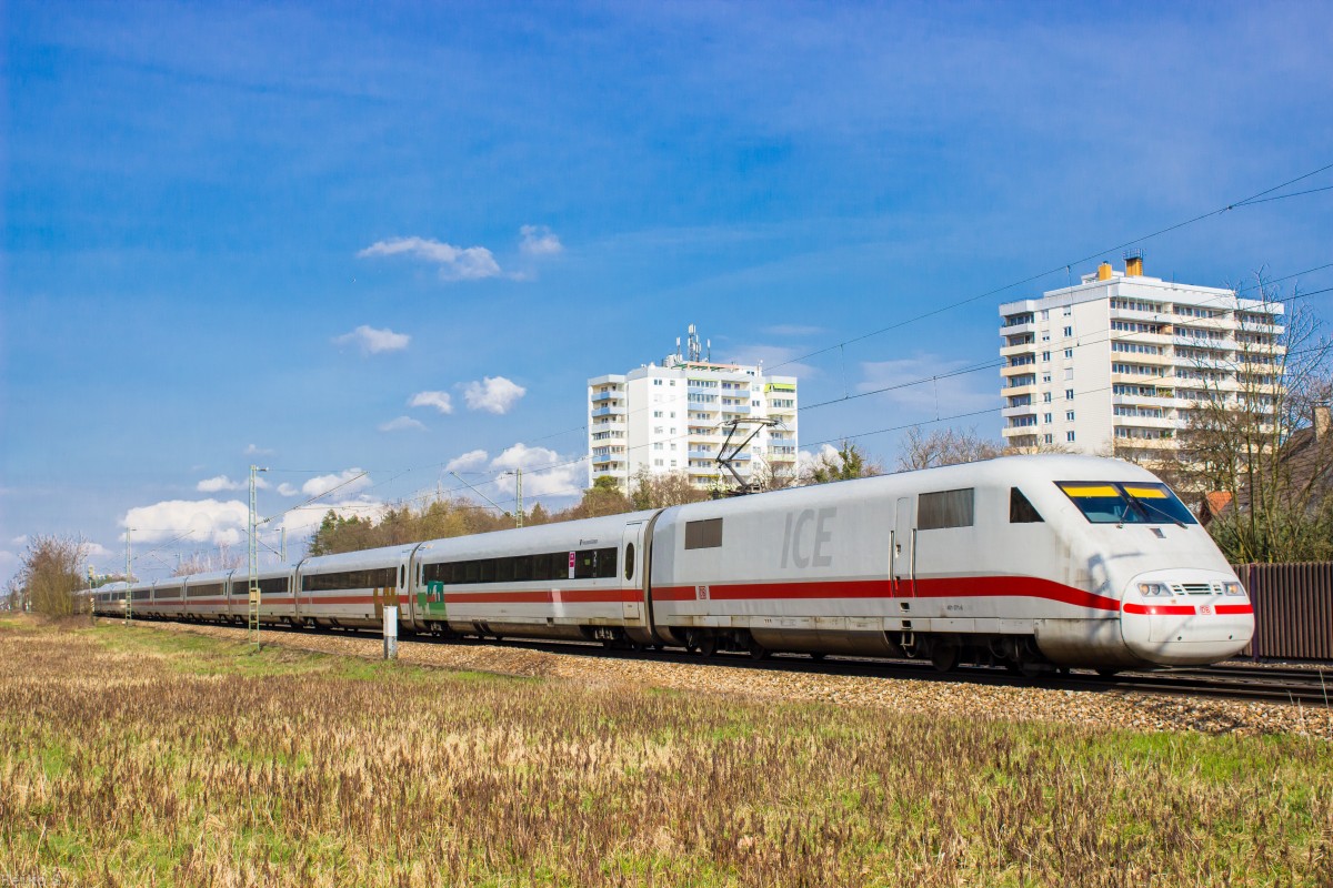 ICE 2 unterwegs nach Karlsruhe. 04.03.2014