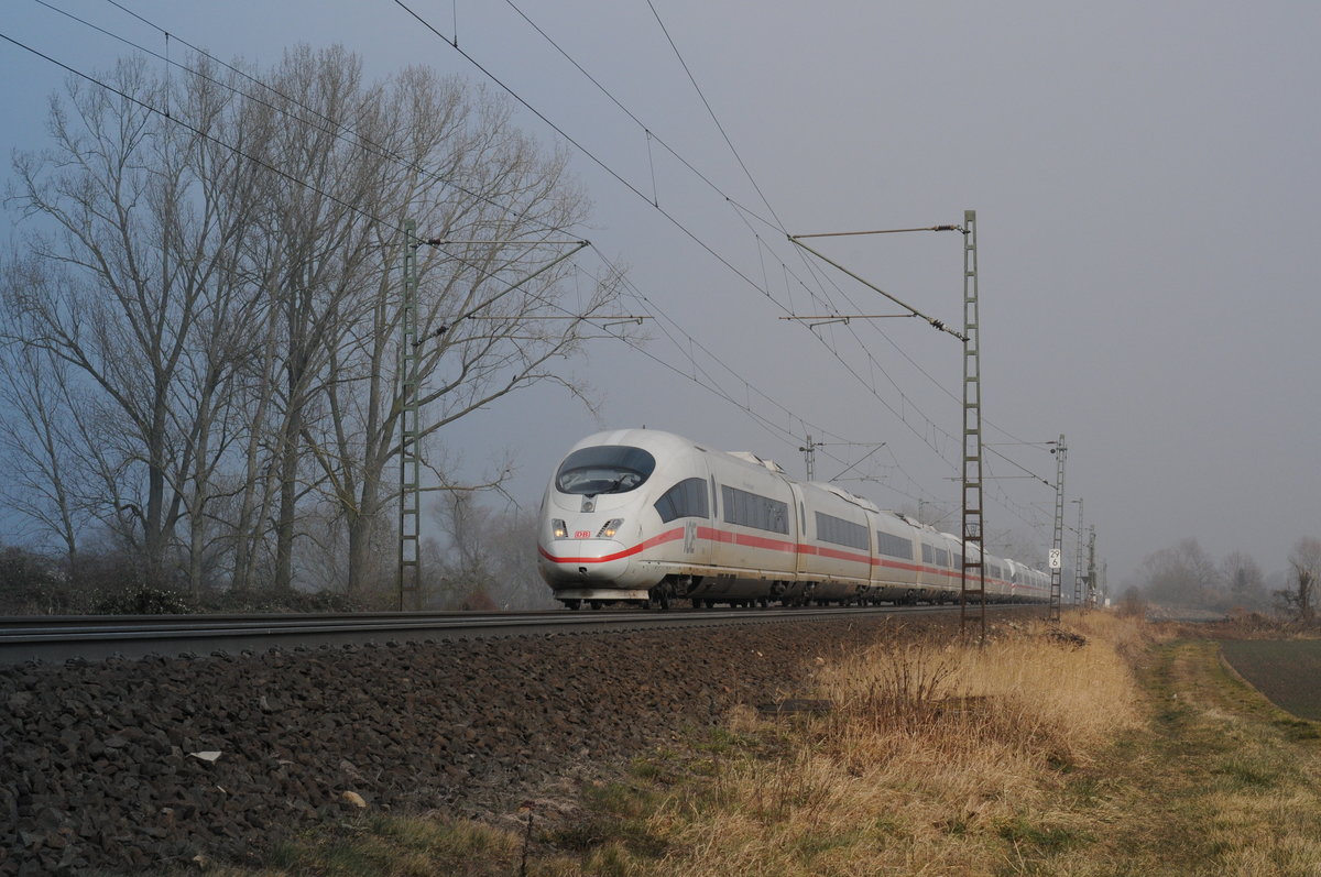 ICE 3 406-004 (4604) bei Biblis. 04.03.2018