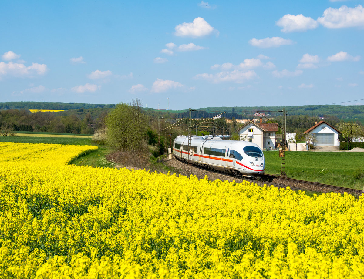 ICE 3 Triebzug 309 und 362 als ICE 517 nach München.(Vorderdenkental bei Ulm 7.5.2016)